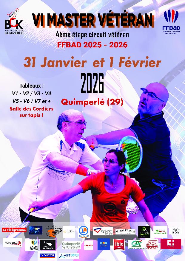 Circuit Vétéran - 6ème Master Vétérans kemperle, Etape.3 du circuit élite vétérans FFBaD